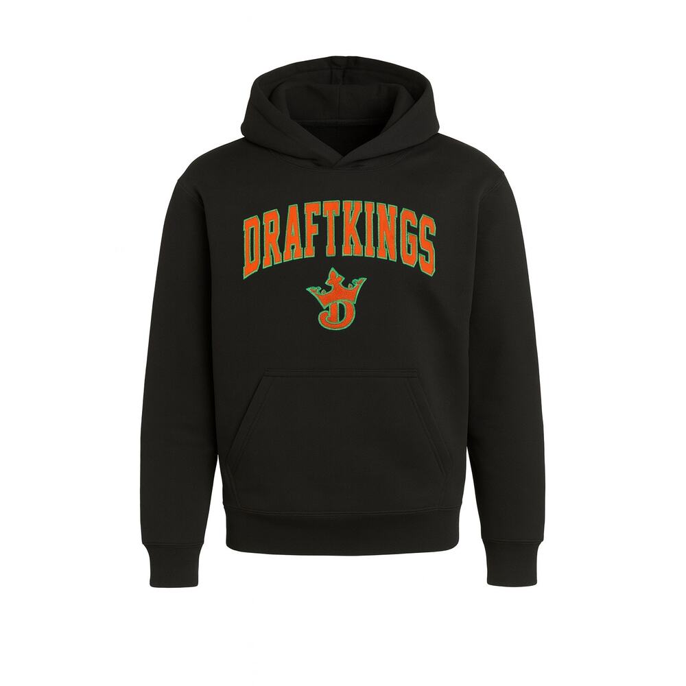 Just Don “DRAFTKINGS” Embroidered Hoodie – Black – Size 2X – Made in USA